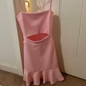 Bubblegum pink Lucy in the sky cut out dress